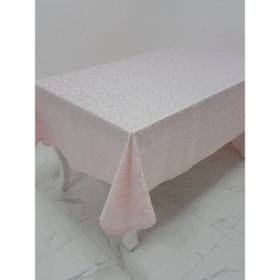 Finezza 160x220 cm Sare Lüx Jakar Kumaş Pudra Dikdörtgen Masa Örtüsü