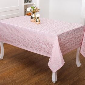 Finezza 160x220 cm Sare Lüx Jakar Kumaş Pudra Dikdörtgen Masa Örtüsü