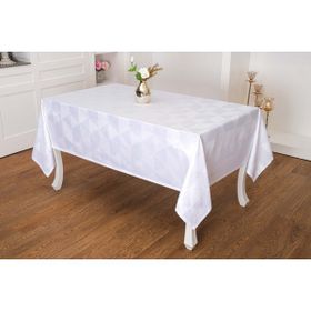 Finezza 160x220 cm Viva Jakar Polyester Kumaş Beyaz Masa Örtüsü