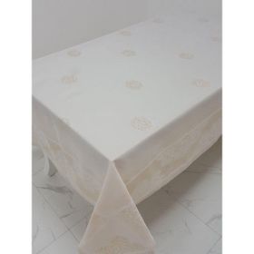 Finezza 160x220 cm Viyana Lüx Jakar Kumaş Bej Dikdörtgen Masa Örtüsü