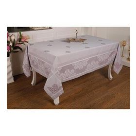 Finezza 160x220 cm Viyana Lüx Jakar Kumaş Mor Dikdörtgen Masa Örtüsü