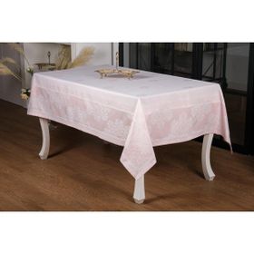 Finezza 160x220 cm Viyana Lüx Jakar Kumaş Pudra Dikdörtgen Masa Örtüsü