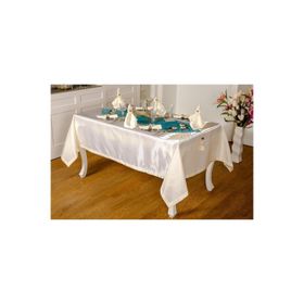 Finezza 160x230 cm 26 Parça 8 Kişilik Mina Kadife Turkuaza Krem Sofra Takımı