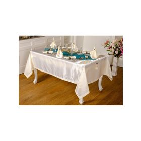 Finezza 160x230 cm 26 Parça 8 Kişilik Mina Kadife Turkuaza Krem Sofra Takımı