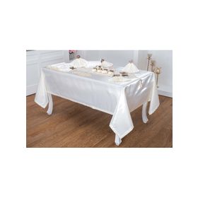 Finezza 160x230 cm 34 Parça 8 Kişilik Afife Kadife Kreme Krem Sofra Takımı