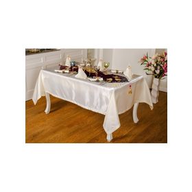 Finezza 160x230 cm 8 Kişilik 26 Parça Mina Kadife Kumaş Kreme Mor Sofra Takımı