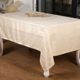 Finezza 160x280 cm Lida Lüx Jakar BambuKumaş Bej Masa Örtüsü