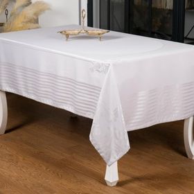 Finezza 160x280 cm Lida Lüx Jakar BambuKumaş Gri Masa Örtüsü