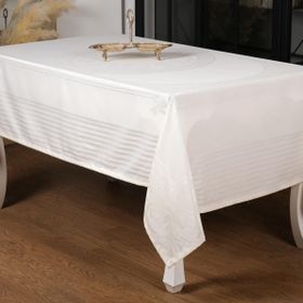 Finezza 160x280 cm Lida Lüx Jakar BambuKumaş Krem Masa Örtüsü