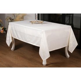 Finezza 160x280 cm Lida Lüx Jakar BambuKumaş Krem Masa Örtüsü