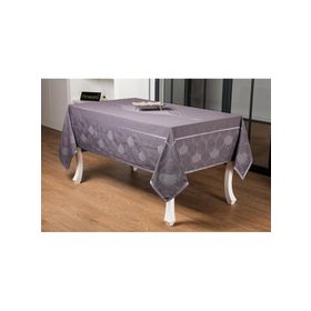 Finezza 160x300 cm Aslı Lüx Jakar Polycotton TP Kumaş Füme Masa Örtüsü
