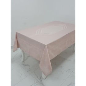 Finezza 160x320 cm Aslı Lüx Jakar Polycotton Kumaş Pudra Masa Örtüsü