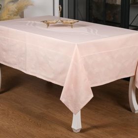 Finezza 160x320 cm Aslı Lüx Jakar Polycotton Kumaş Pudra Masa Örtüsü