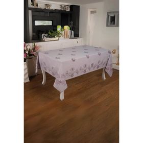 Finezza 160x320 cm Müge Lüx Jakar Kumaş Mor Dikdörtgen Masa Örtüsü