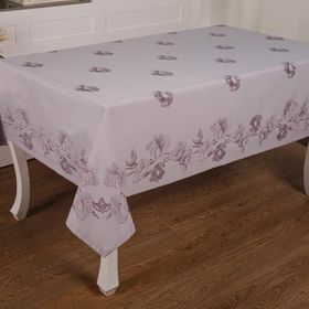Finezza 160x320 cm Müge Lüx Jakar Kumaş Mor Dikdörtgen Masa Örtüsü