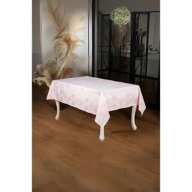 Finezza 160x320 cm Müge Lüx Jakar Kumaş Pudra Dikdörtgen Masa Örtüsü