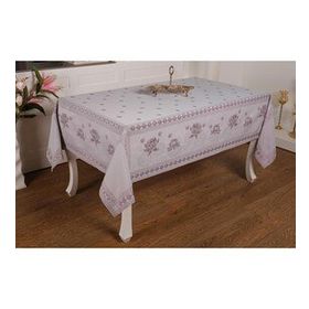 Finezza 160x320 cm Nilüfer Lüx Jakar Kumaş Mor Dikdörtgen Masa Örtüsü