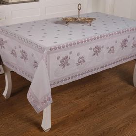 Finezza 160x320 cm Nilüfer Lüx Jakar Kumaş Mor Dikdörtgen Masa Örtüsü
