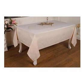 Finezza 160x320 cm Roma Lüx Jakar Kumaş Bej Dikdörtgen Masa Örtüsü