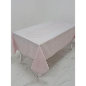 Finezza 160x320 cm Roma Lüx Jakar Kumaş Pudra Dikdörtgen Masa Örtüsü