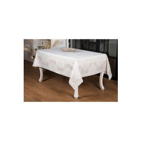 Finezza 160x320 cm Viyana Lüx Jakar Kumaş Taş Dikdörtgen Masa Örtüsü