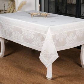 Finezza 160x320 cm Viyana Lüx Jakar Kumaş Taş Dikdörtgen Masa Örtüsü