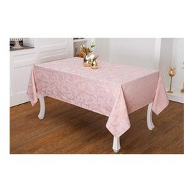 Finezza 160x350 cm İpek Lüx Jakar Polycotton Kumaş Pudra Dikdörtgen Masa Örtüsü