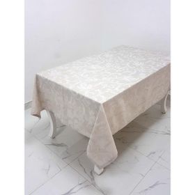Finezza 160x350 cm İpek Lüx Jakar Polycotton Kumaş Taş Dikdörtgen Masa Örtüsü