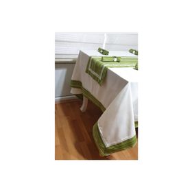 Finezza 170x230 cm 18 Parça 8 Kişilik Armine Pamuk Pembe Peçeteli Sofra Takımı