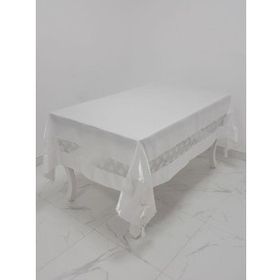 Finezza 170x230 cm Gelin Lüx Dantelli Monoray Kumaş Beyaz Dikdörtgen Masa Örtüsü