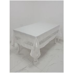 Finezza 170x230 cm Gelin Lüx Dantelli Monoray Kumaş Beyaz Dikdörtgen Masa Örtüsü