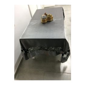 Finezza 170x230 cm Gelin Lüx Dantelli Monoray Kumaş Pudra Dikdörtgen Masa Örtüsü