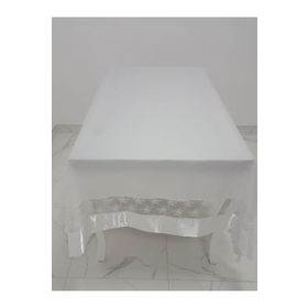 Finezza 170x330 cm Gelin Lüx Dantelli Monoray Kumaş Beyaz Masa Örtüsü