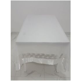 Finezza 170x330 cm Gelin Lüx Dantelli Monoray Kumaş Beyaz Masa Örtüsü
