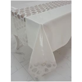 Finezza 170x330 cm Miranda Lüx Dantelli Monoray Kumaş Krem Masa Örtüsü