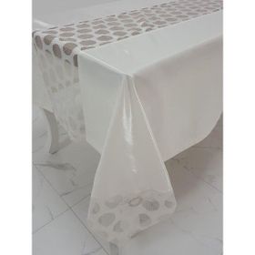 Finezza 170x330 cm Miranda Lüx Dantelli Monoray Kumaş Krem Masa Örtüsü