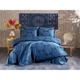 Finezza 200x220 cm Tiara Bambu Jakar Kumaş İndigo Nevresim