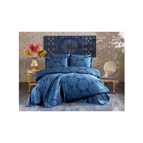 Finezza 200x220 cm Tiara Bambu Jakar Kumaş İndigo Nevresim