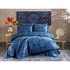 Finezza 200x220 cm Tiara Bambu Jakar Kumaş İndigo Nevresim