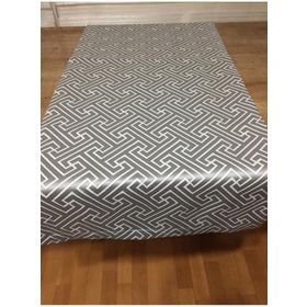 Finezza 40x140 cm Labirent Geometrik Desenli jakar Kumaş Gri Ekru Runner