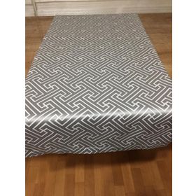 Finezza 40x140 cm Labirent Geometrik Desenli jakar Kumaş Gri Ekru Runner