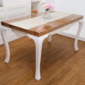 Finezza 40x140 cm Melisa Damask Baskılı Duck Kumaş Krem Gold Runner