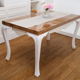Finezza 40x140 cm Melisa Damask Baskılı Duck Kumaş Kreme Kahve Runner