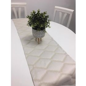 Finezza 40x140 cm Simge Jakar Pamuk Poly Krem Runner