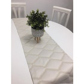 Finezza 40x140 cm Simge Jakar Pamuk Poly Krem Runner