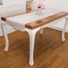 Finezza 45x150 cm Ayda Jakar Polyester Kumaş Bej Runner