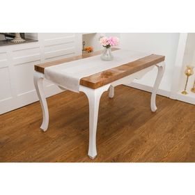 Finezza 45x150 cm Ayda Jakar Polyester Kumaş Bej Runner