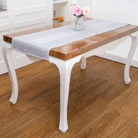 Finezza 45x150 cm Ayda Jakar Polyester Kumaş Gri Runner