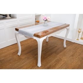 Finezza 45x150 cm Ayda Jakar Polyester Kumaş Gri Runner