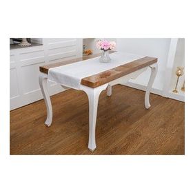 Finezza 45x150 cm Ayda Jakar Polyester Kumaş Krem Runner